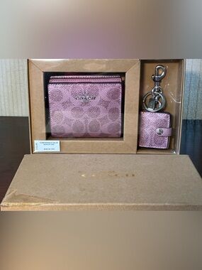 Coach Signature Wallet with Charm NWT